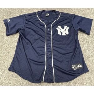 Vintage Majestic New York Yankees Navy Baseball Jersey Made in USA Men Size XL
